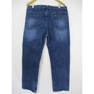 Wrangler Jeans Mens 38x30 Red Vintage Straight Blue Stretch Dark Western Cowboy